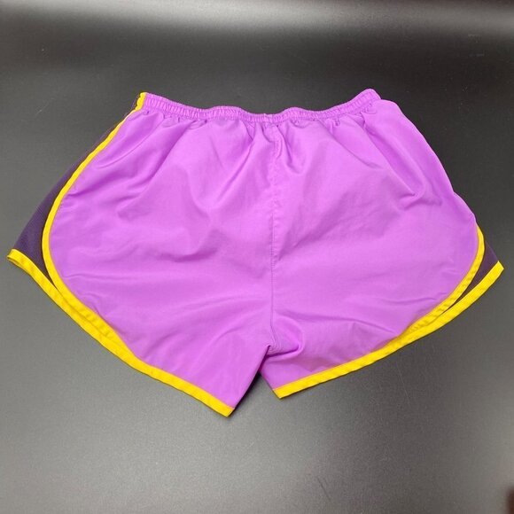 Nike Dri-Fit Purple/Yellow Running Shorts w/Liner Women's Size Medium - Picture 2 of 4